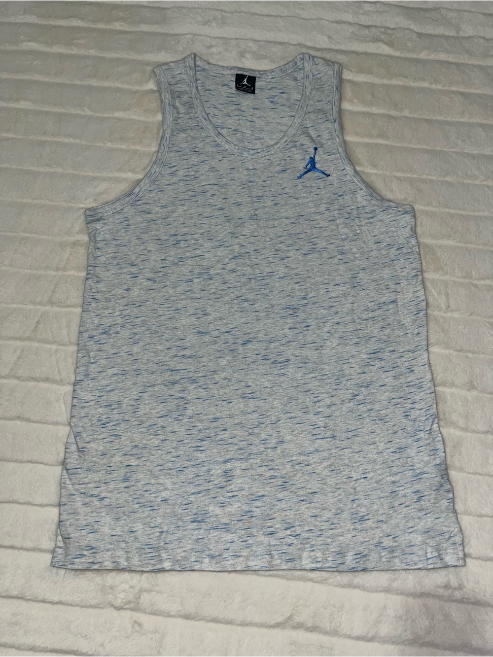 Jordan Men’s Tank Top Light Grey & Blue Size Large